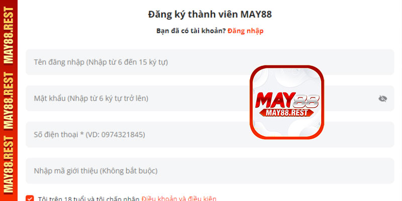 Cung cấp thông tin đăng ký MAY88